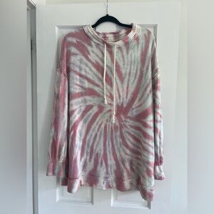 We The Free Pink Oversized Long Sleeve Sweatshirt